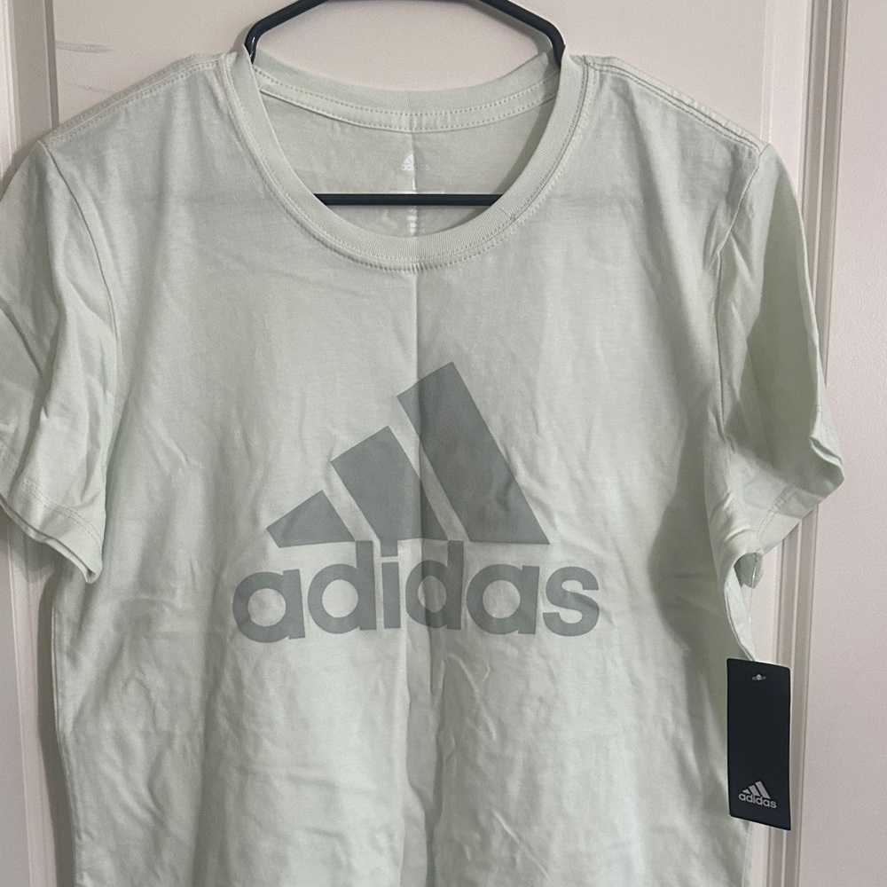 adidas Light Mint Graphic Logo Tee - Picture 2 of 4